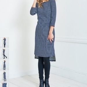 Navy & White Stripe The Line-Up Midi Dress